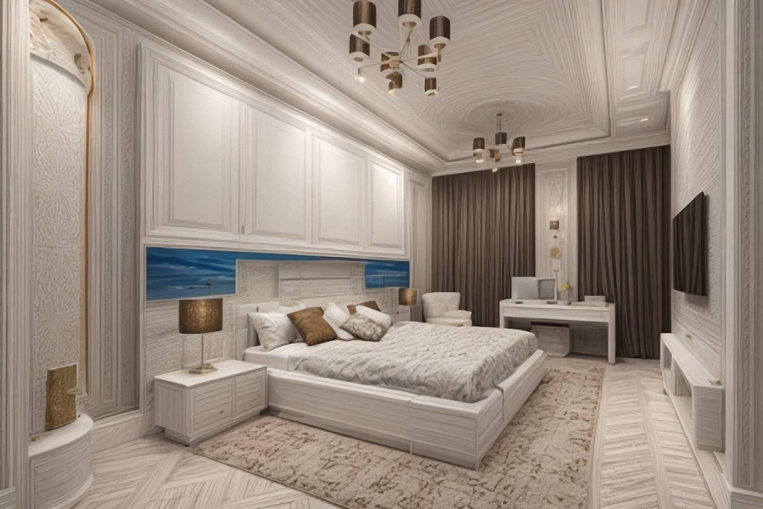 Варианты дизайна, предложенного нейросетью на основе исходного фото